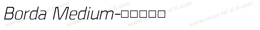 Borda Medium字体转换